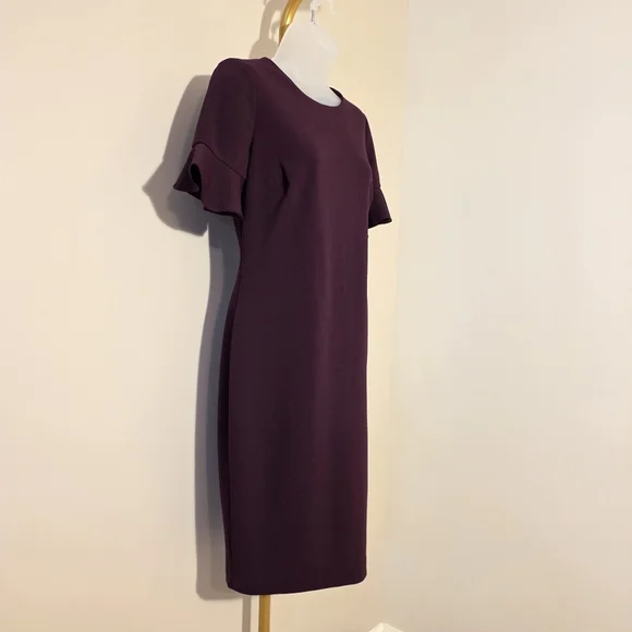 Calvin Klein Pink Collarless Blazer + Purple Ruffle Trim Short Sleeve - sz 8 Lot - Picture 8 of 11